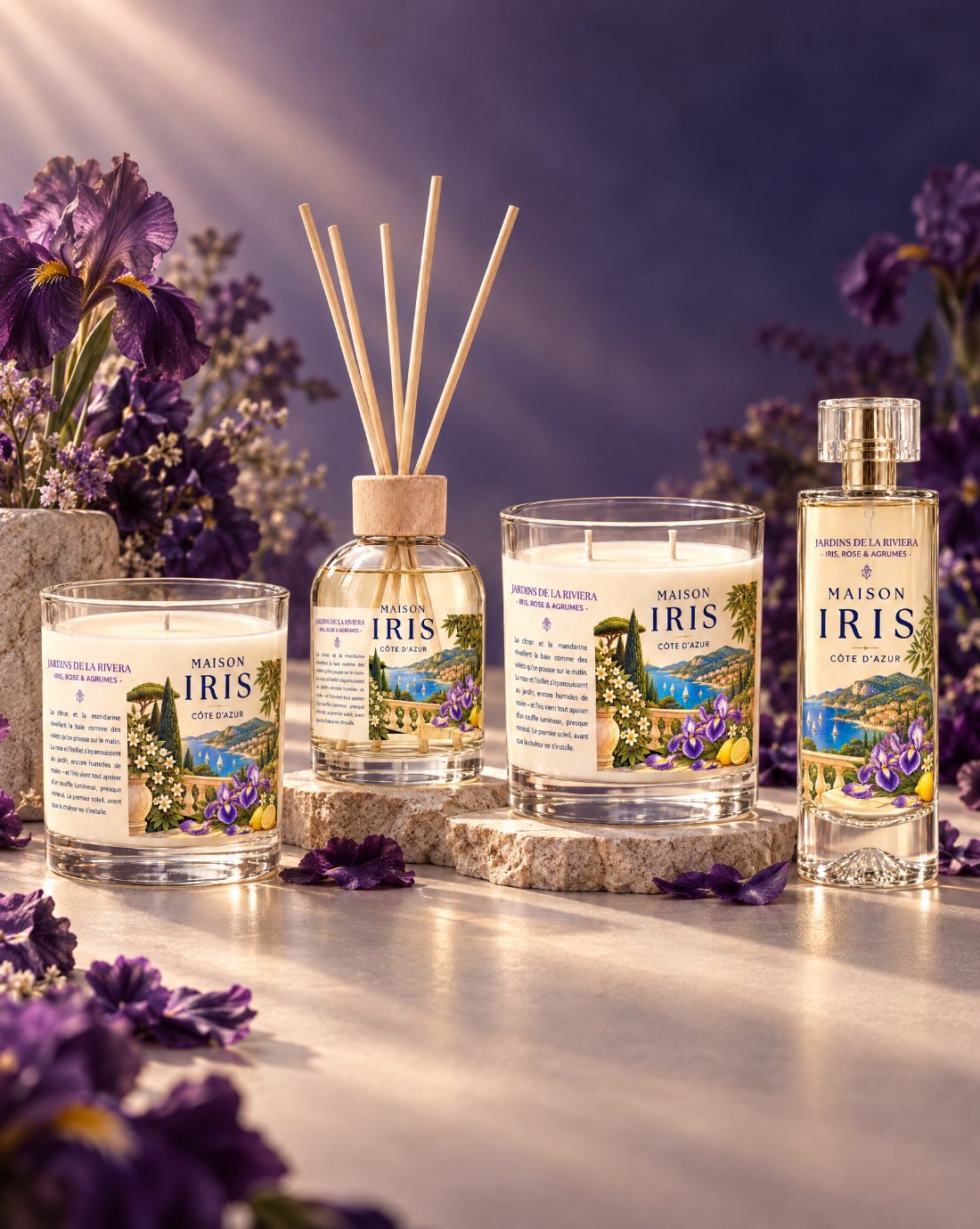 Collection Maison Iris « Jardins de la Riviera » — Iris, Rose & Agrumes