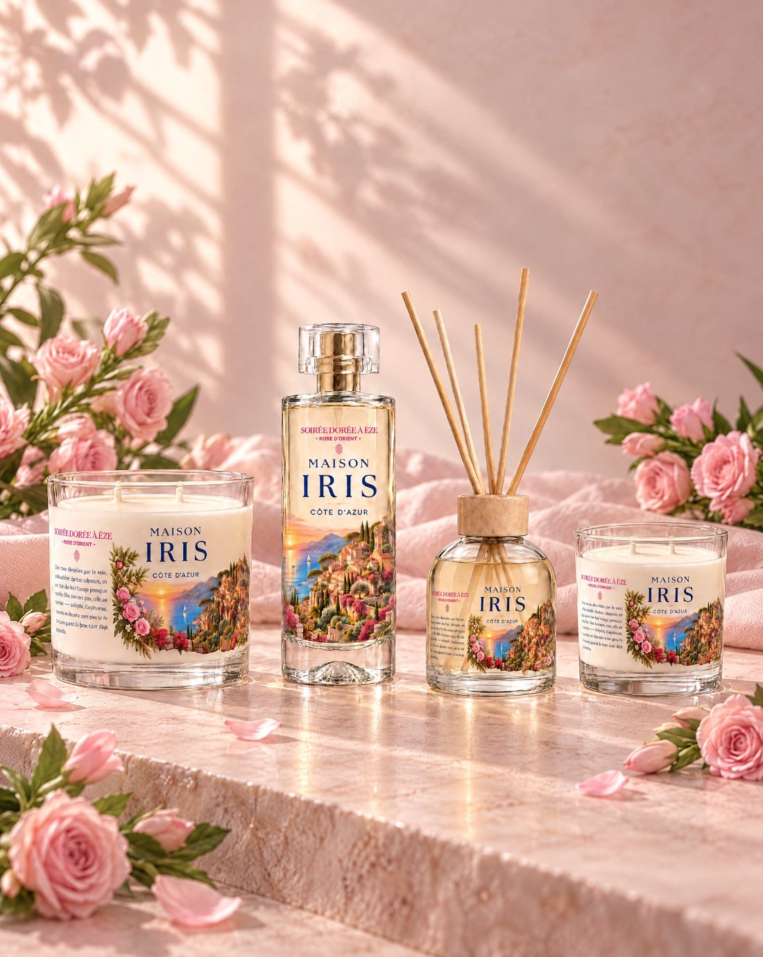 Collection Maison Iris « Soirée dorée à Èze » — Rose d’Orient
